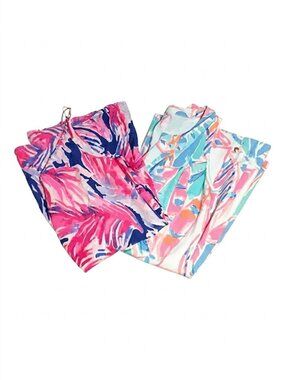 Lilly Pulitzer Dress Womens Small Pink Blue Cotton Out to Sea Silk Lela Lot